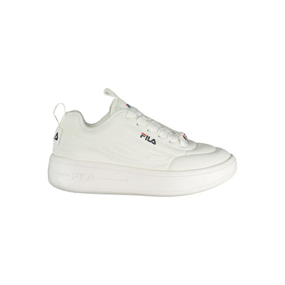 White Polyester Women Sneaker