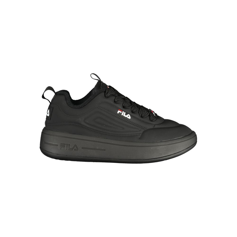Black Polyester Women Sneaker