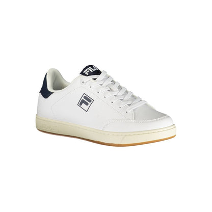 White Polyester Men Sneaker