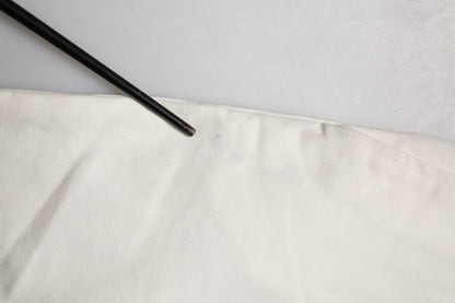 White Cotton Straight Chino Trouser Pants