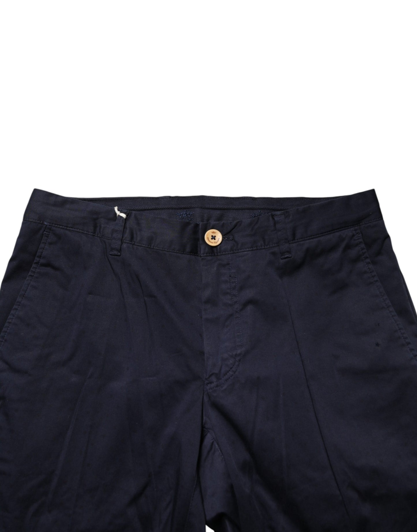 Dark Blue Cotton Skinny Men Trouser Pants
