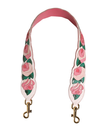 Strap White Floral Calf Leather Bag Accessory Shoulder