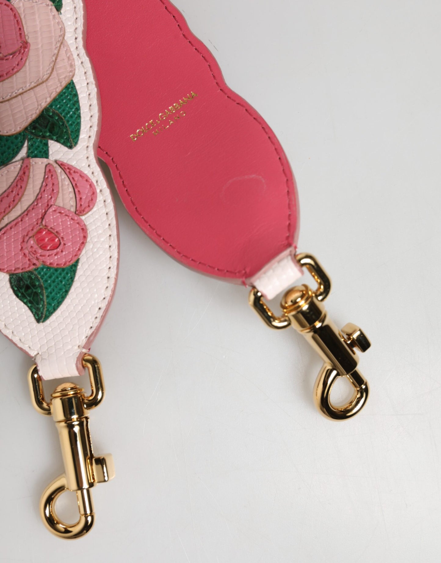 Strap White Floral Calf Leather Bag Accessory Shoulder