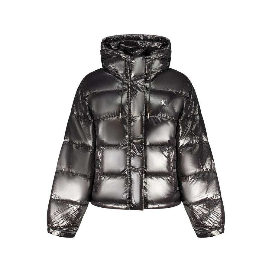 Black Polyester Women Jacket