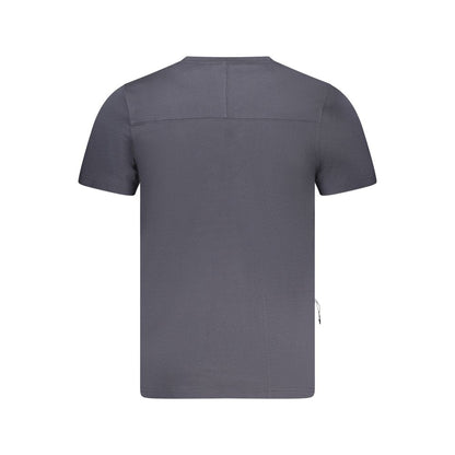 Blue Cotton Men T-Shirt