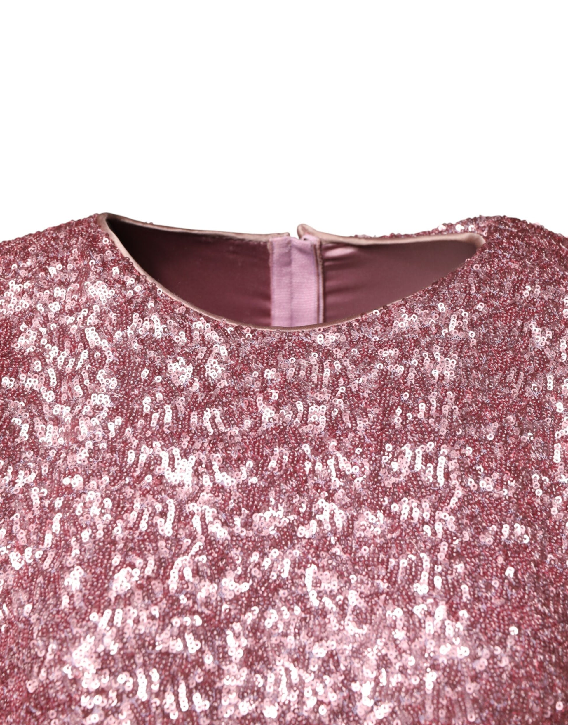 Pink Sequinned Mermaid Long Gown Dress