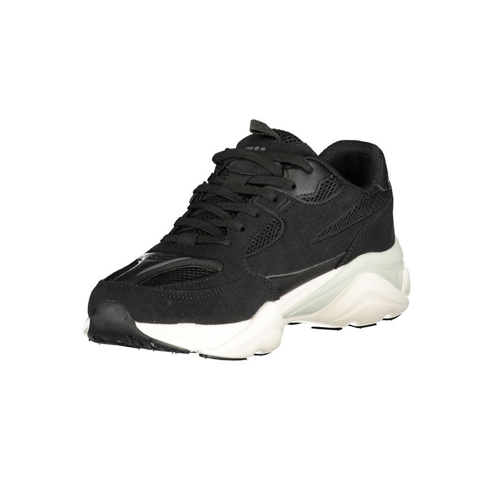 Black Polyester Men Sneaker