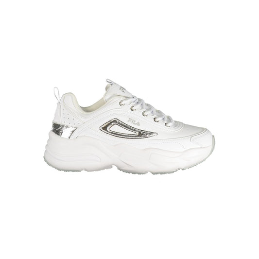 White Polyester Women Sneaker