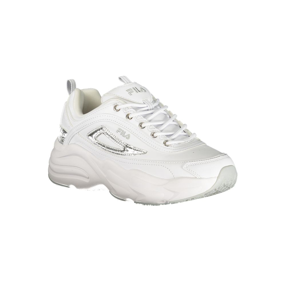 White Polyester Women Sneaker