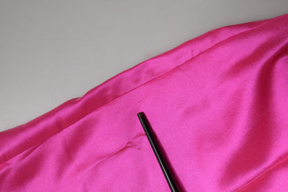 Pink Silk High Waist Dress Trousers Pants