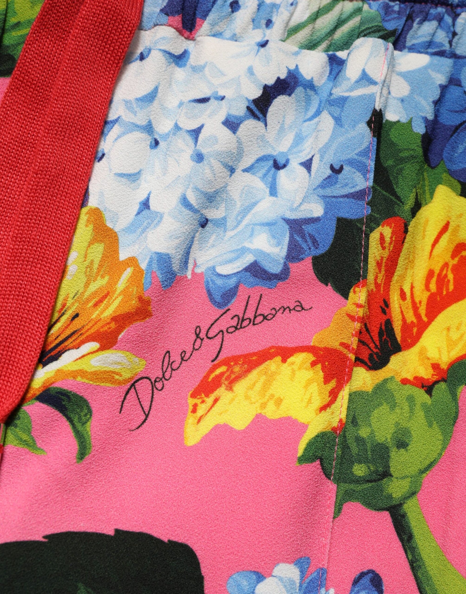 Multicolor Floral Mid Waist Jogger Pants