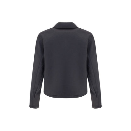 Black Fleece Wool Jackets And Coat