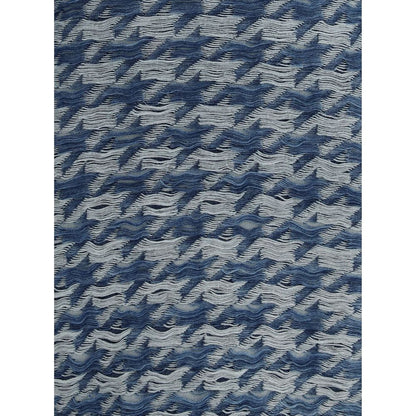 Blue Cotton Casual Dress