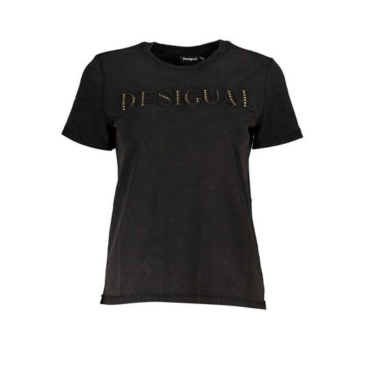 Black Cotton Women's T-Shirt