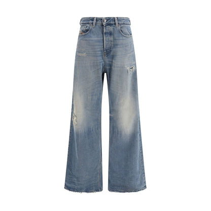 Blue Cotton Relaxed Fit Jeans