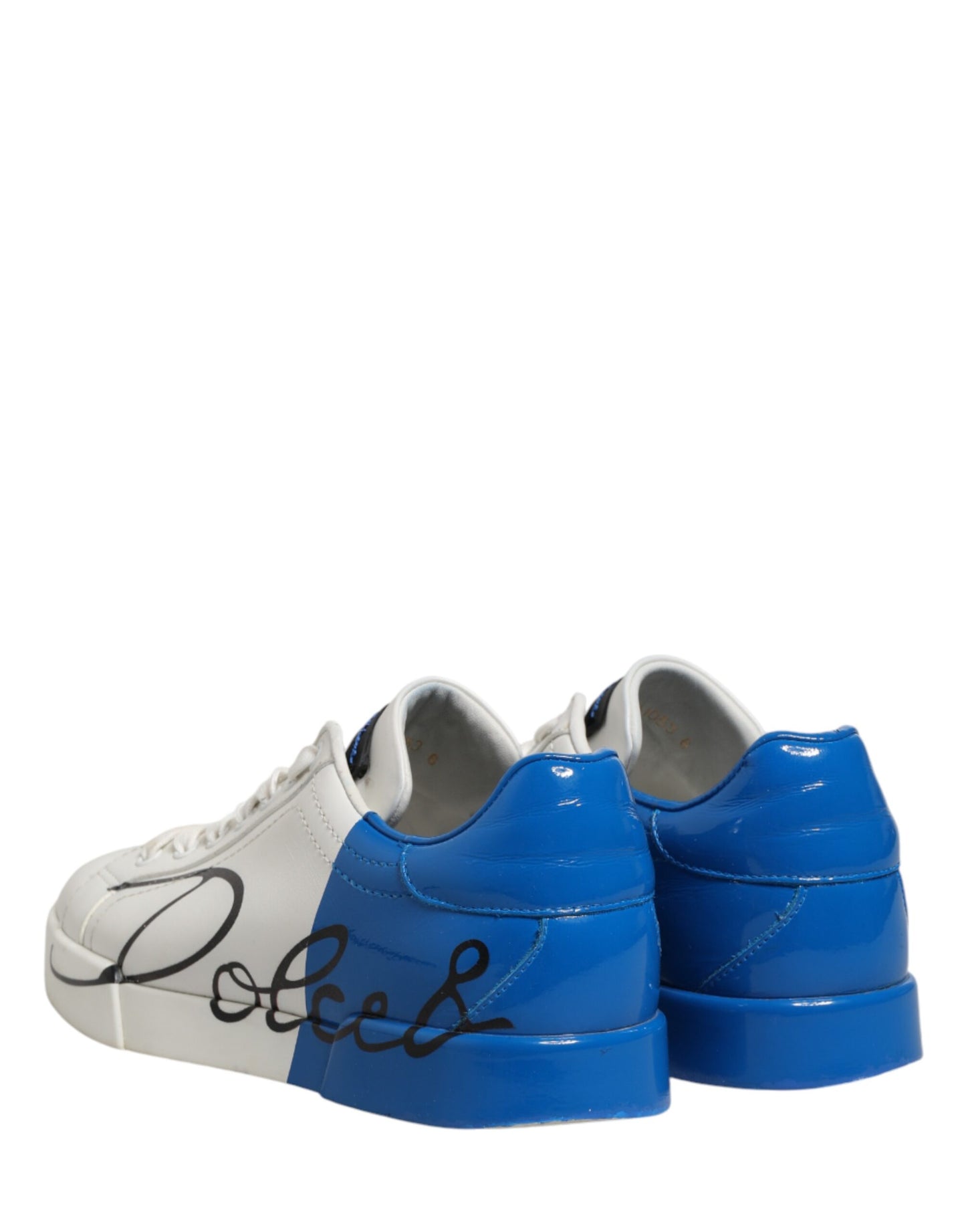 White Blue Portofino Low Top Sneakers Shoes