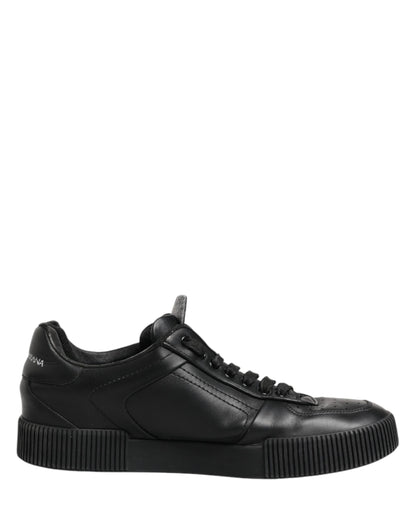 Black MIAMI Calf Low Top Men Sneakers  Shoes