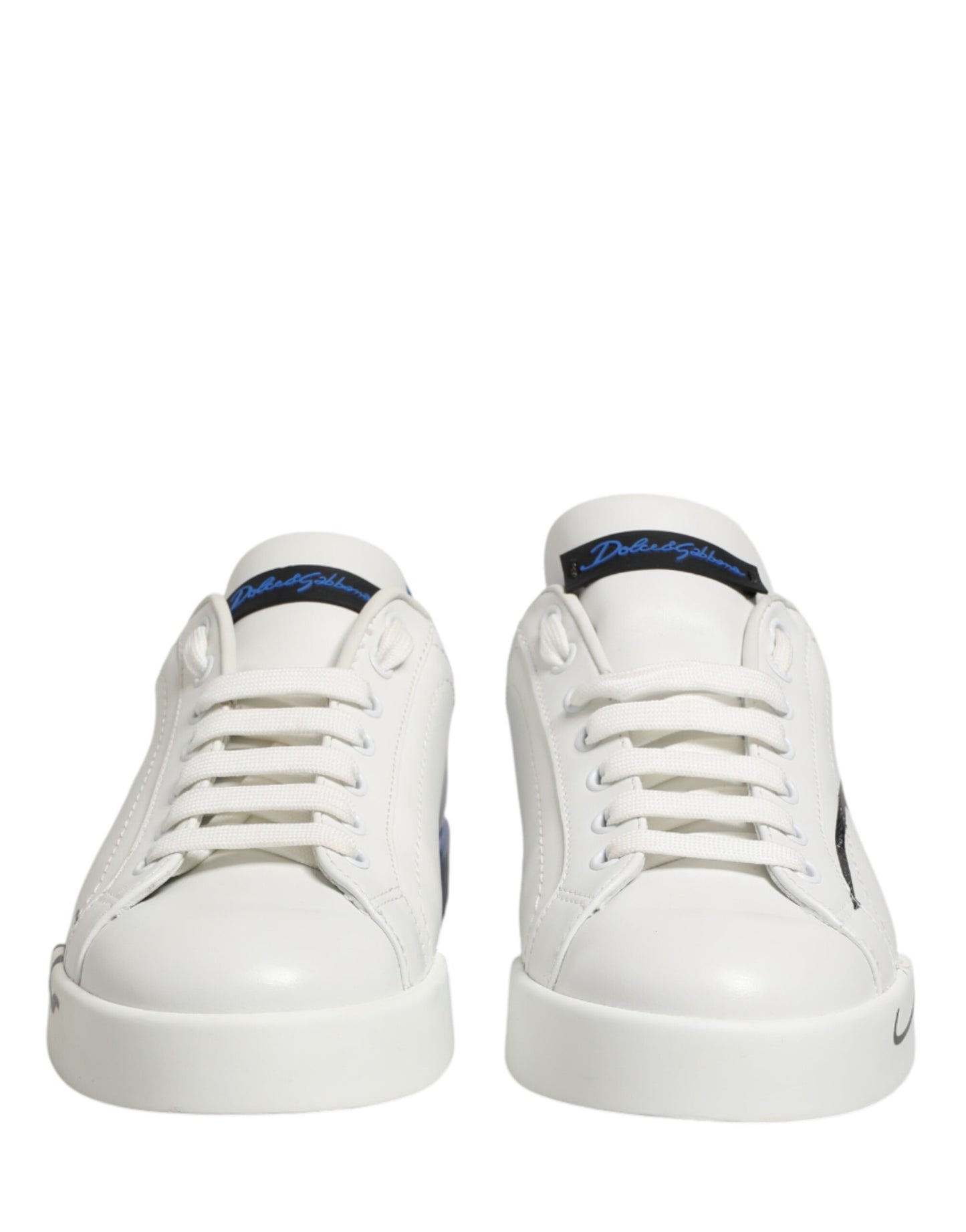 White Blue Portofino Low Top Sneakers Shoes