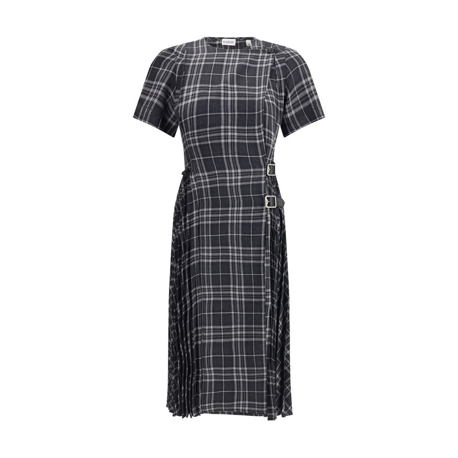 Gray Polyester Casual Dress
