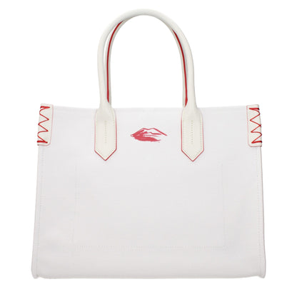 White Fabric Handbag