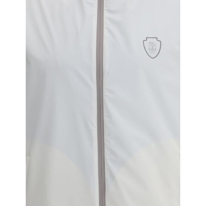 White Polyamide Sleveless Jacket