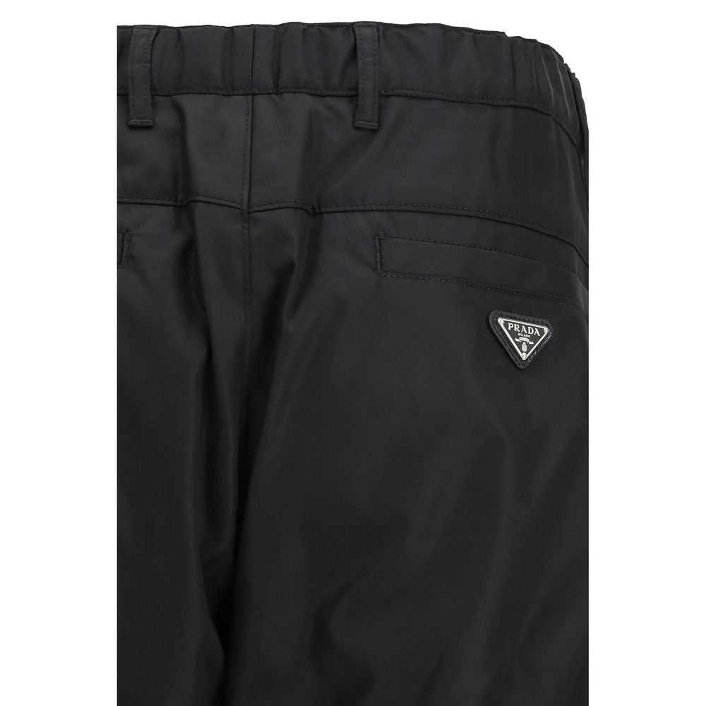 Black Recycled Polyamide Casual Pants