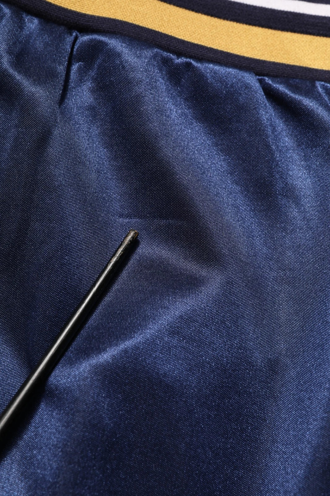 Blue Nylon Jogger Mid Waist Trouser Pants