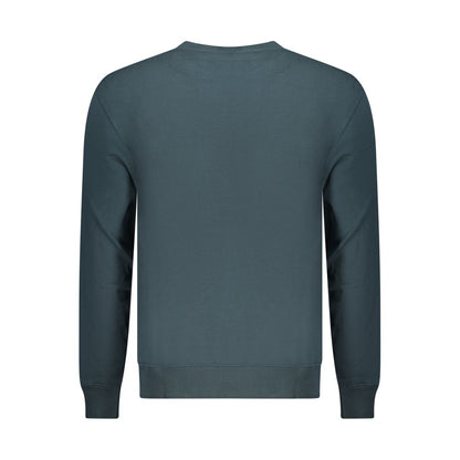 Blue Cotton Men Sweatshirt