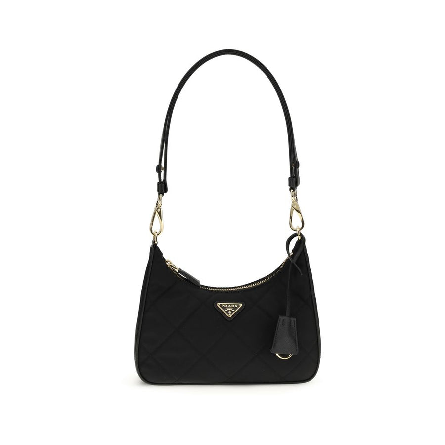 Black Recycled Polyamide Shoulder Bag