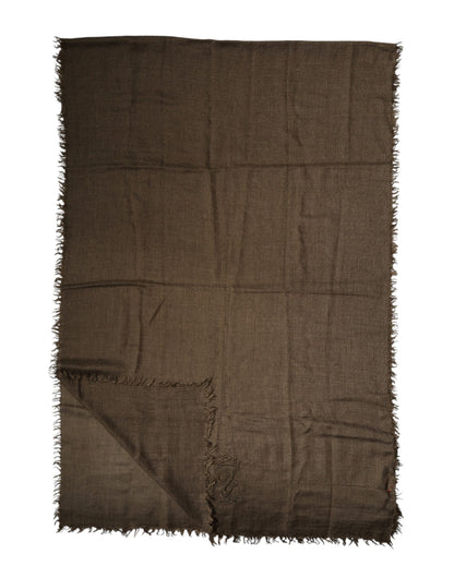 Brown Cashmere Knit Neck Wrap Shawl  Scarf