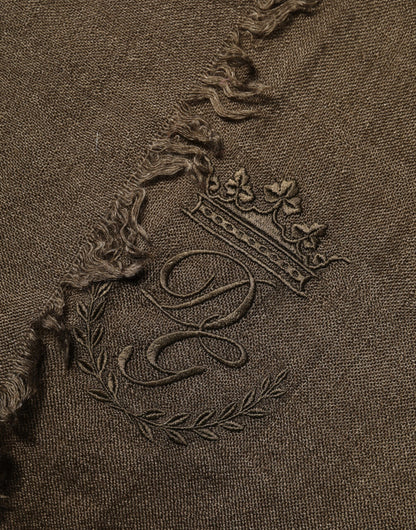 Brown Cashmere Knit Neck Wrap Shawl  Scarf