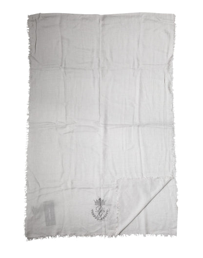 Gray Cashmere Knit Neck Wrap Shawl Scarf