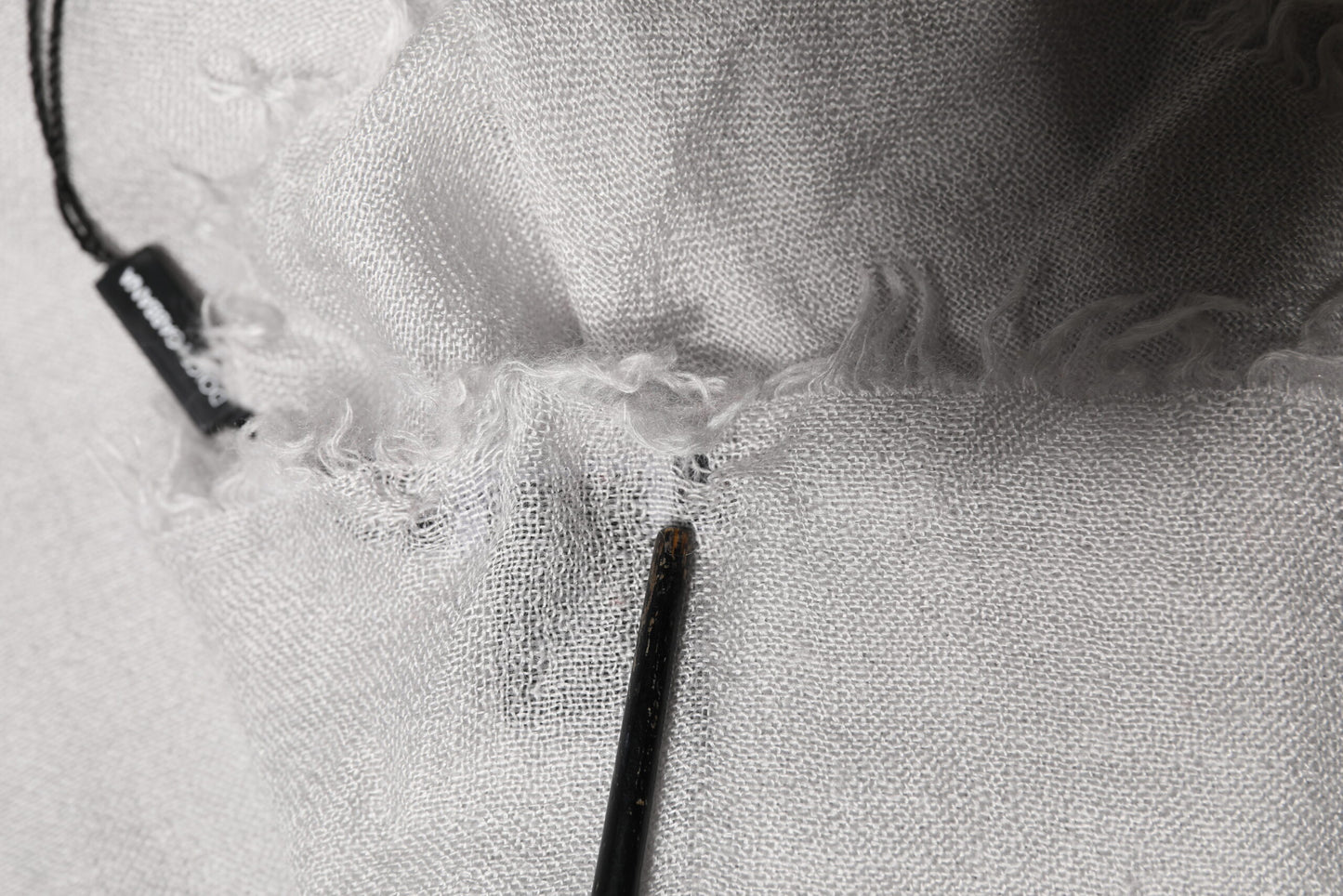 Gray Cashmere Knit Neck Wrap Shawl Scarf