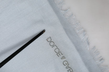 Light Blue Cashmere Knit Neck Wrap Scarf