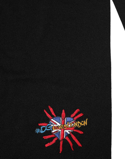 Blue Wool DG Loves London Neck Wrap Scarf