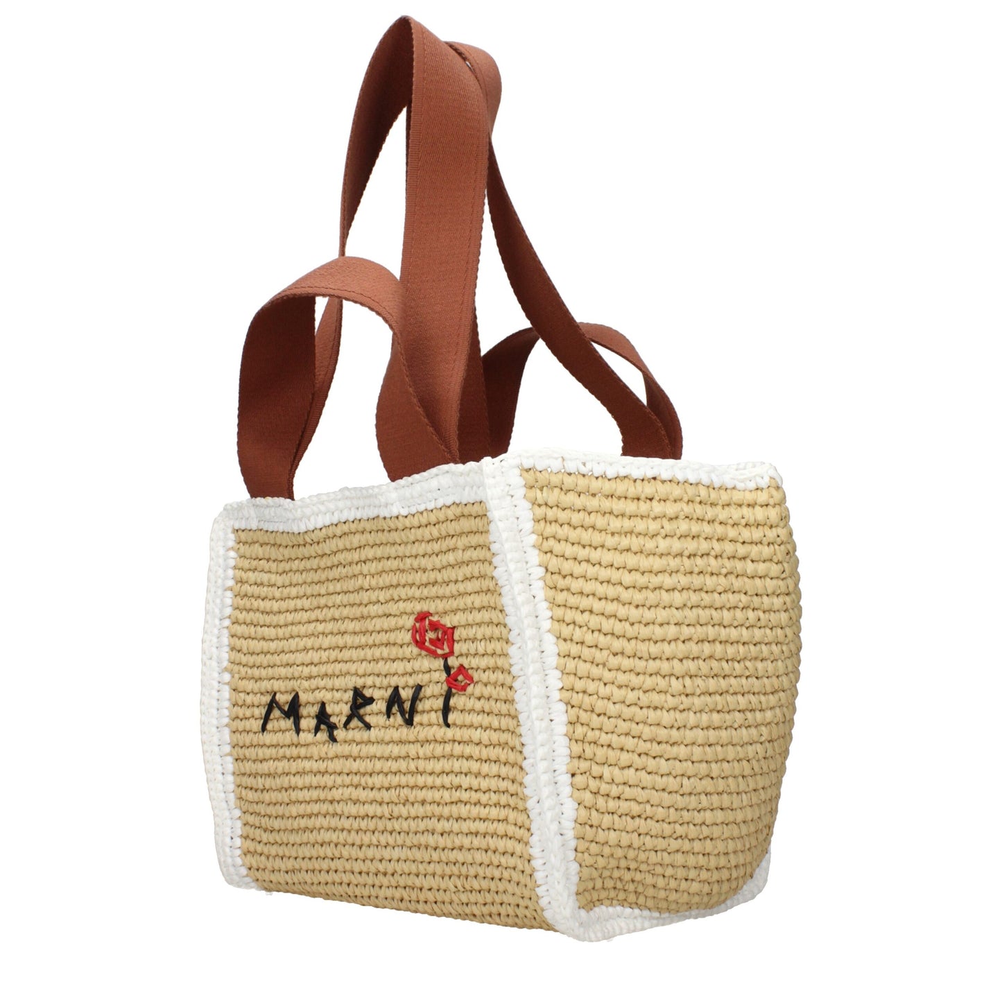 Beige Raffia Handbag