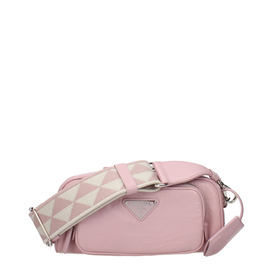 Pink Leather Crossbody Bag