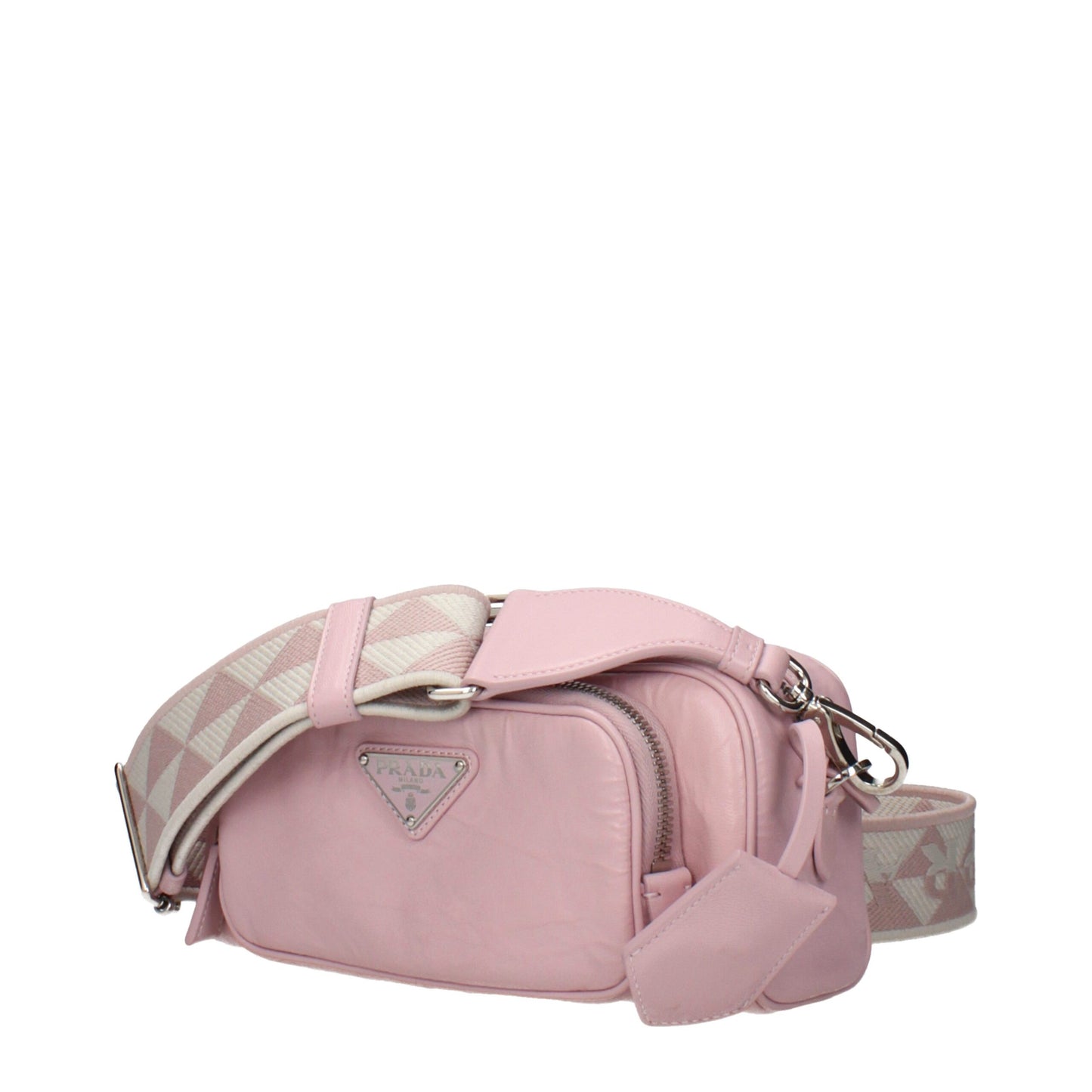 Pink Leather Crossbody Bag