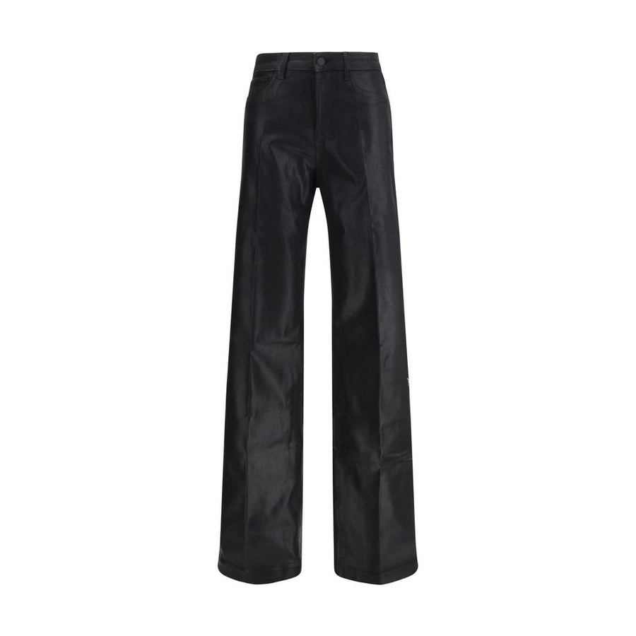 Black Cotton Casual Pants