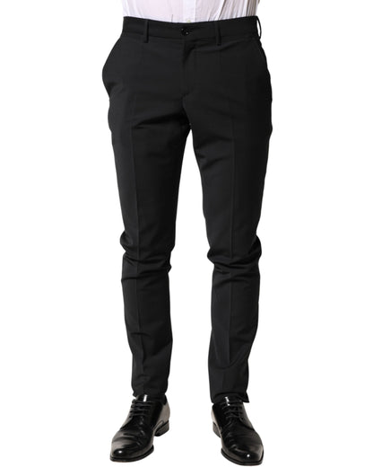 Black Wool Formal Dress Men Trouser Pants