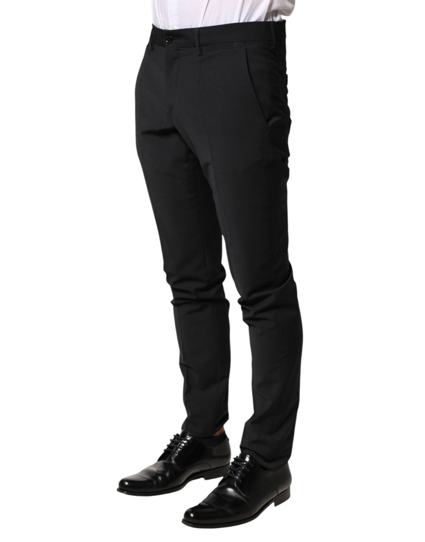 Black Wool Formal Dress Men Trouser Pants