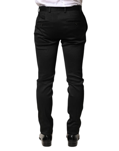 Black Viscose Dress Formal Men Trousers Pants