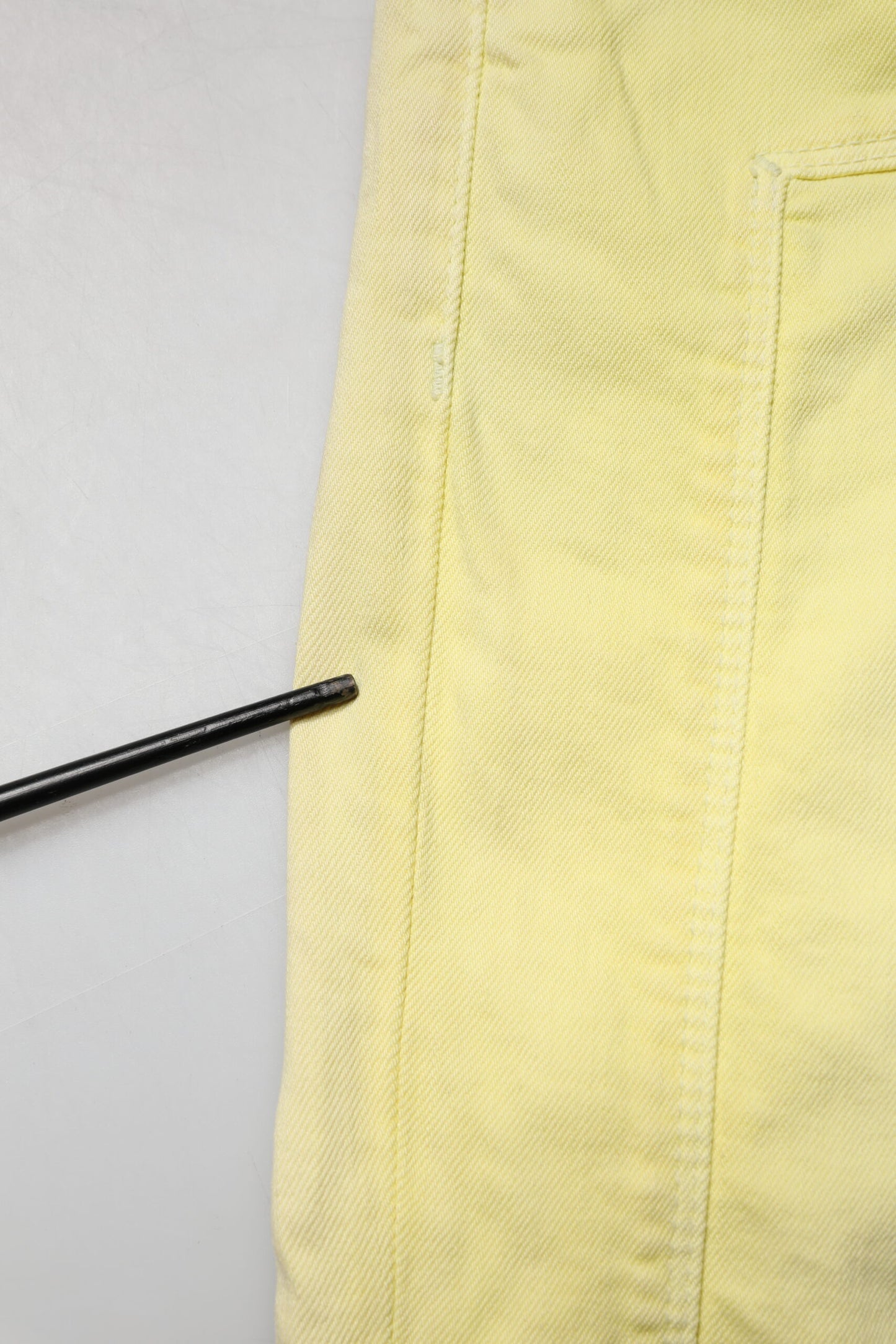 Yellow Mid Waist Straight Fit Men Denim Trouser Jeans