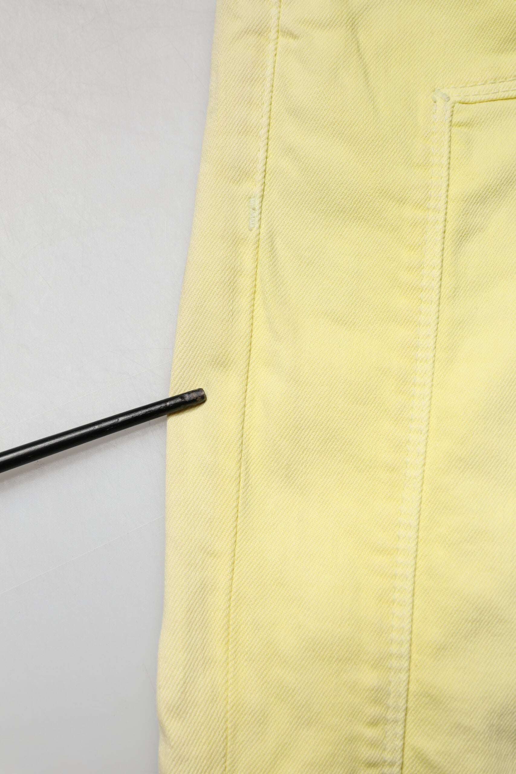 Yellow Mid Waist Straight Fit Men Denim Trouser Jeans