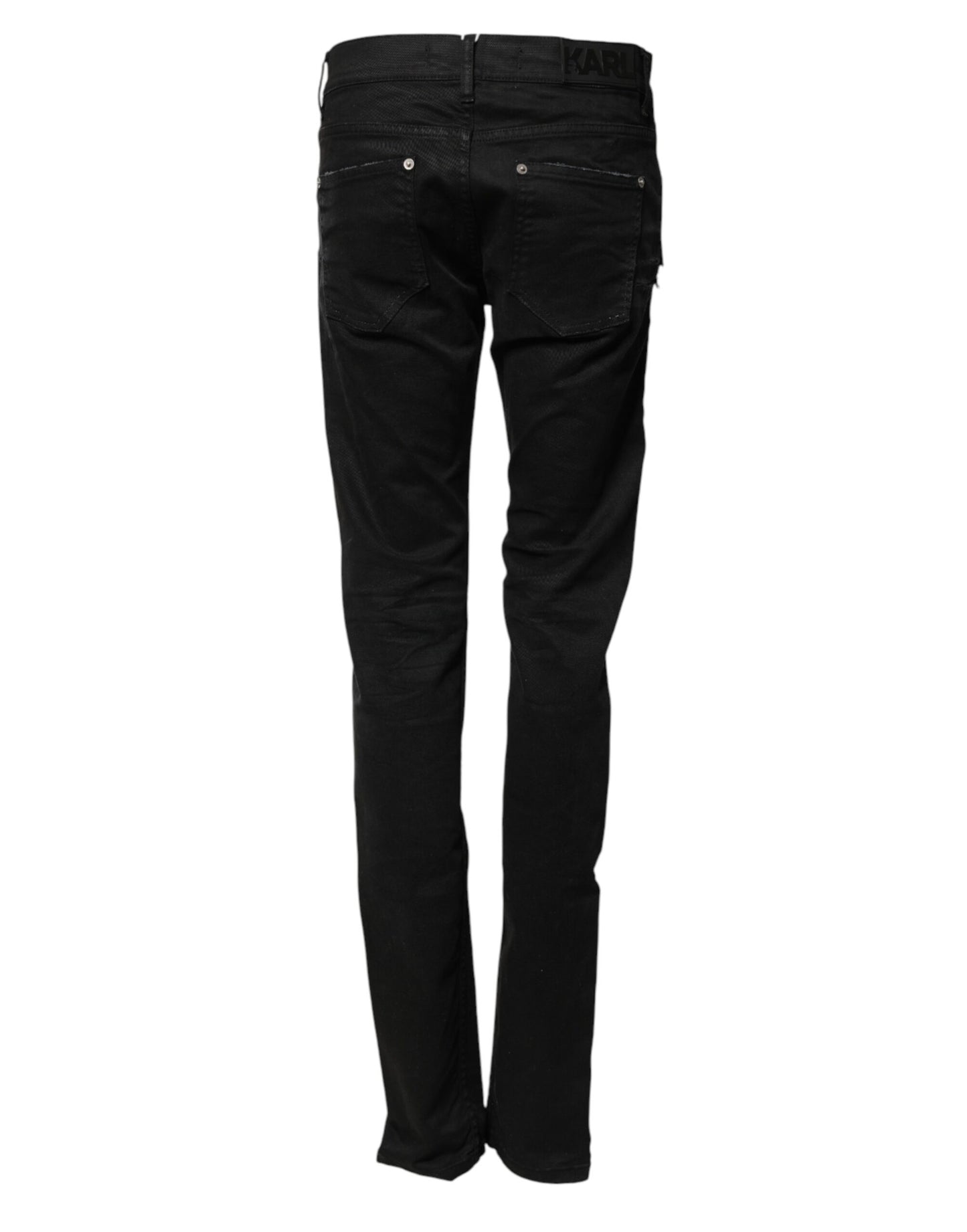 Black Tattered Men Skinny Denim Trouser Jeans