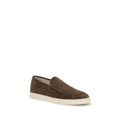 Brown Rubber Slip-On Loafers