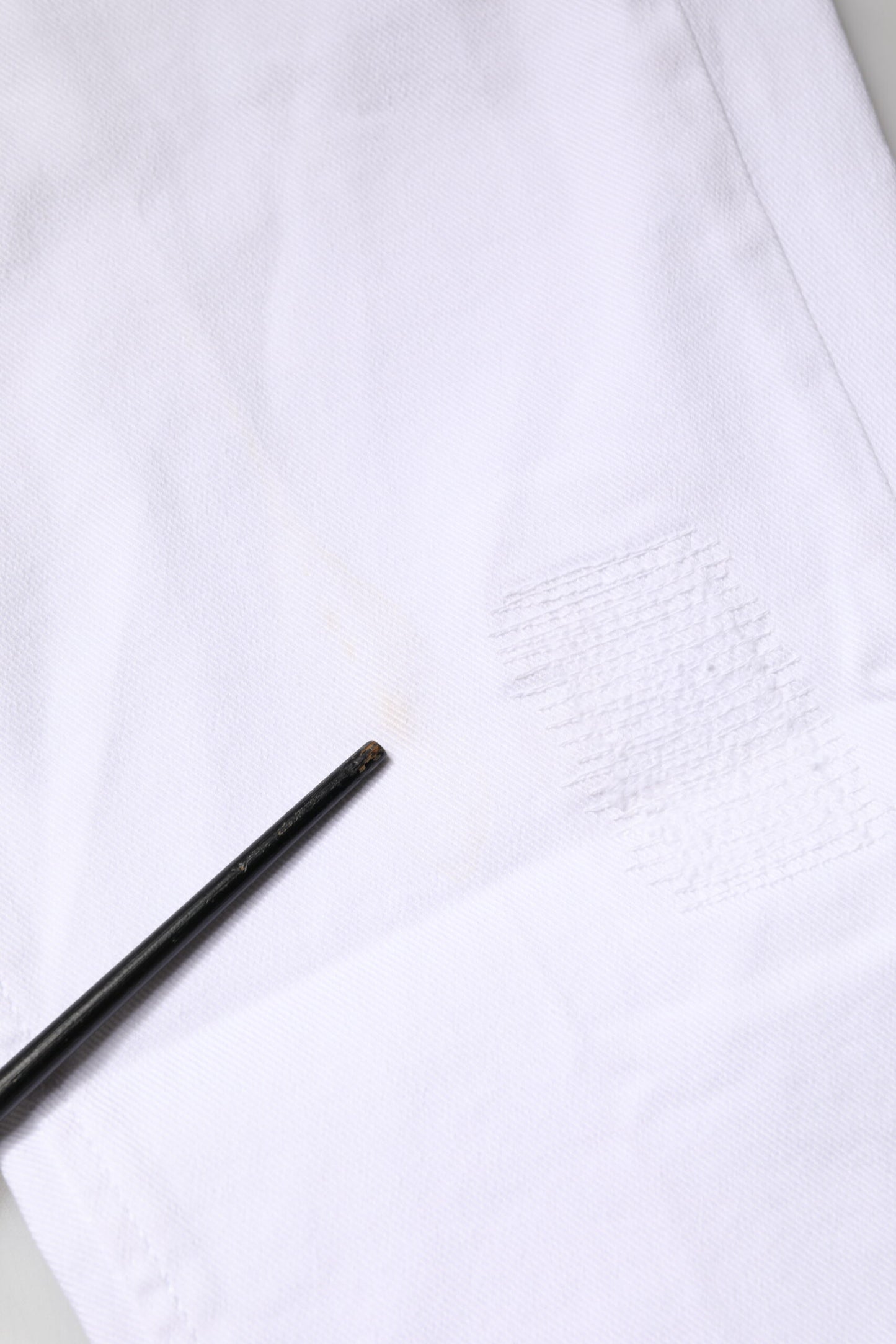 White Cotton Straight Fit Men Denim Trouser Jeans