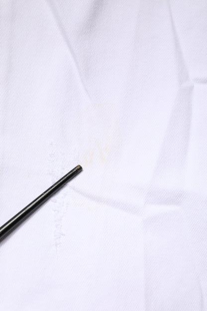 White Cotton Straight Fit Men Denim Trouser Jeans