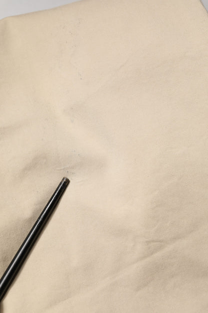 Beige Mid Waist Men Skinny Fit Chino Trouser Pants