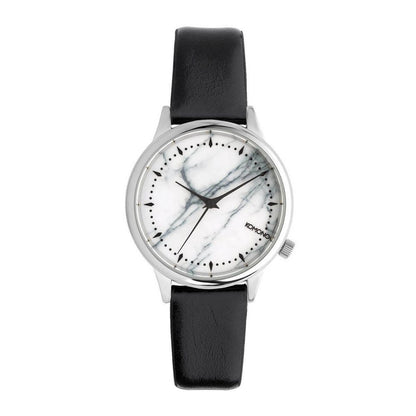 Black Leather Dress Watch